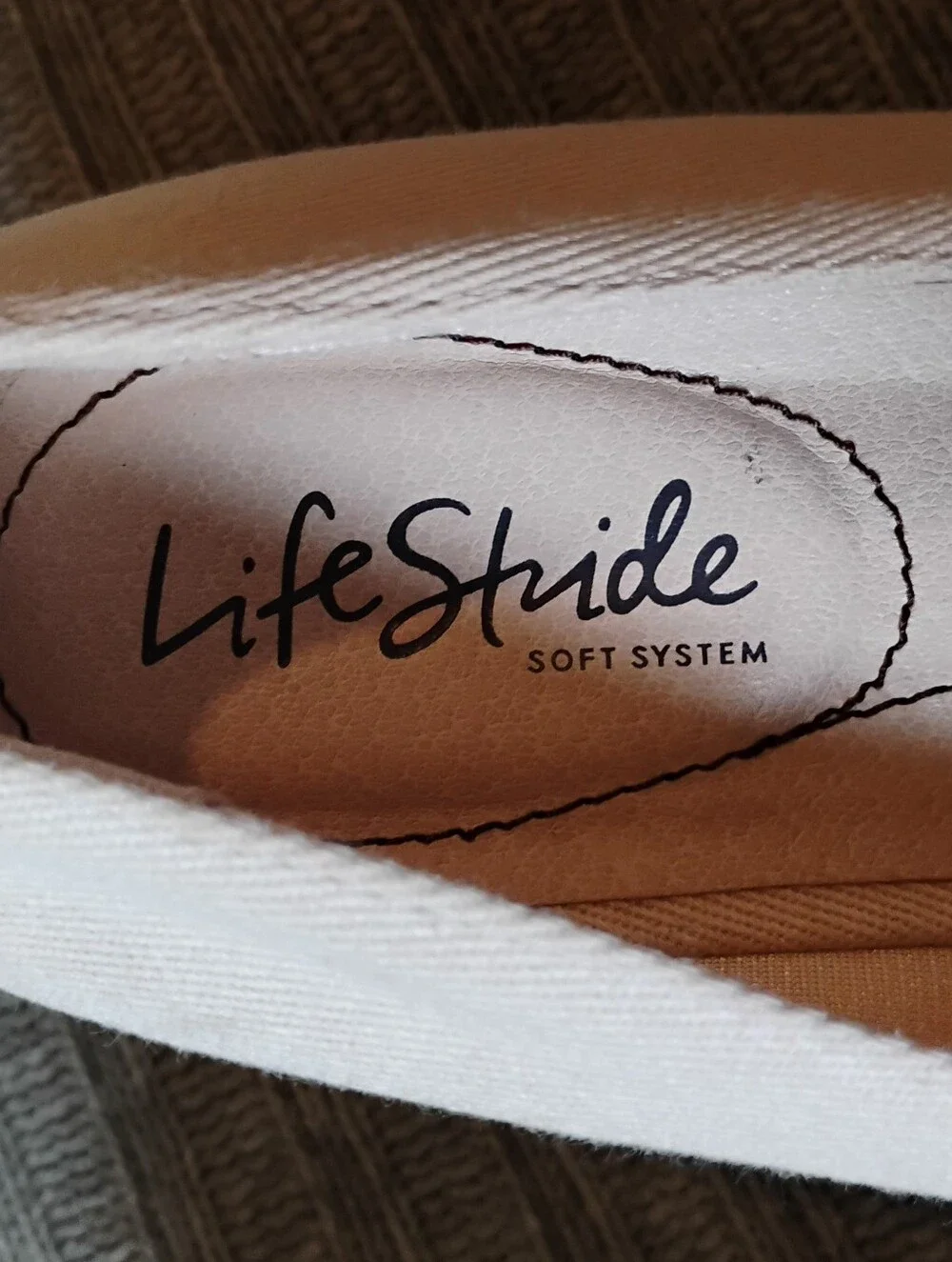 LifeStride Sola Espadrille Wedge Sandals Peep Toe Beige Size 8.5W